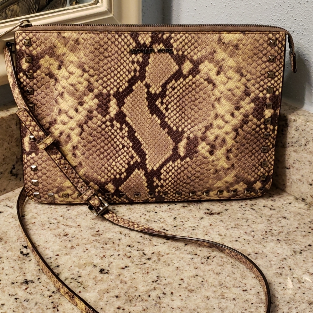 Snake Print Crossbody Bag